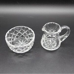 Royal Doulton Clear Crystal creamer and sugar bowl Set